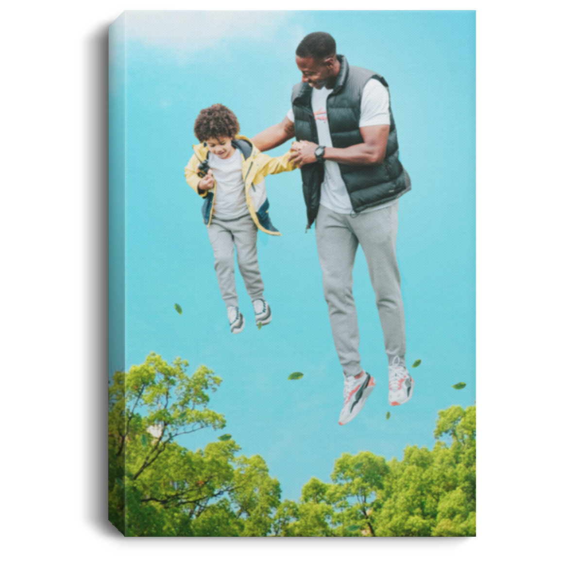 Father/Son Flying by Crowned Us