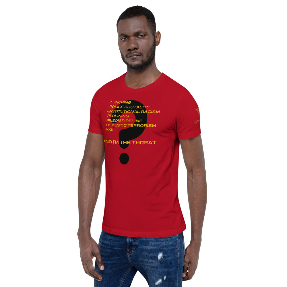 Threat? T-Shirt (Red) by Crowned Us
