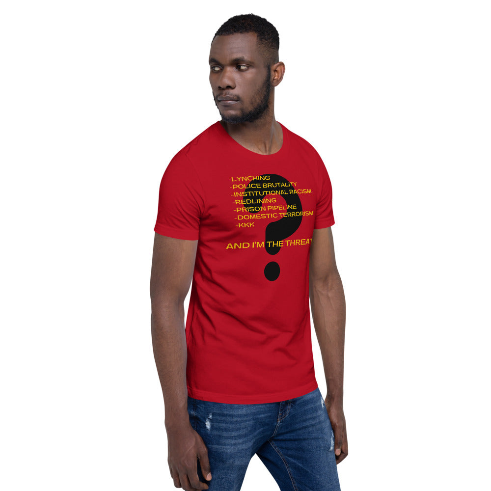 Threat? T-Shirt (Red) by Crowned Us